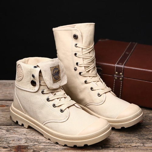 Botas Altas Tipo Desierto Para Hombre, Estilo Británico, Con