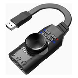 Tarjeta De Sonido Usb 7.1 Gamer Pc Mak Linux 24 Bit