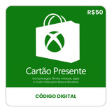 Gift Card Microsoft Xbox Live 50 Reais