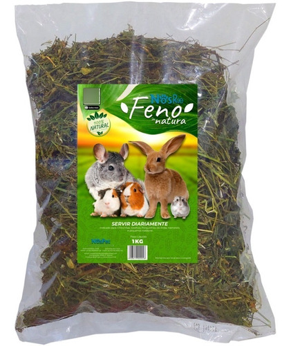 Feno Alimento Para Coelho Hamster Roedores Feno 4kg