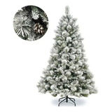 Árvore De Natal Luxo Pinheiro C/ Neve Nevada 214 Galhos 1,2m