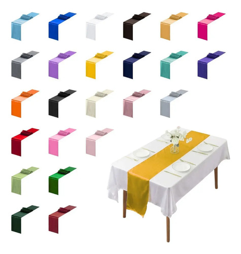 8 Camino De Mesa Satin Fiesta 270x30cm 2025 Color Nuevos