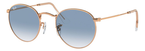 Gafas De Sol Ray-ban Round Metal Round Metal L, Color Rosa Con Marco De Metal, Lente De Cristal Estandar - Rb3447