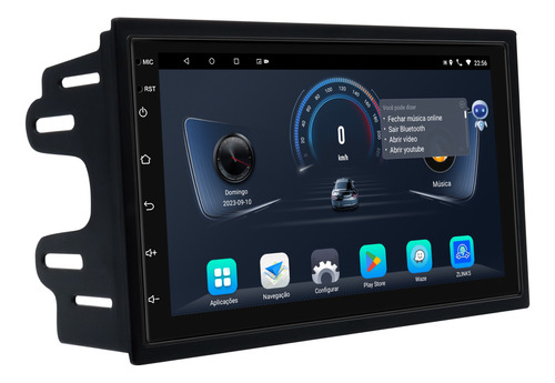 Central Multimidia Universal Android 13 2gb Carplay Voz 7p