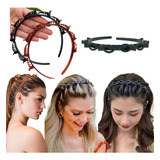 Conjunto 04 Tiaras Presilha Cabelo Hair Twister Acessório Fg