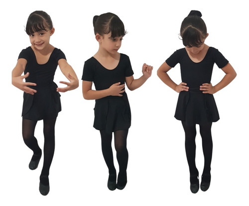Kit Roupa De Ballet Infantil Conjunto 5 Itens Uniforme Balé