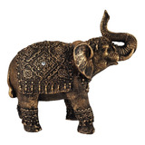 Elefante Indiano Sorte Sabedoria Ouro Velho