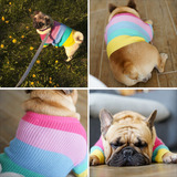 Suéter Arcoíris Para Perros, De Punto, Colorido, Para Perro