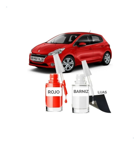 Kit Retoque Fix Peugeot Rojo Universal Apto Todo Los Modelos