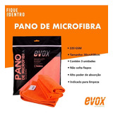 Pano Microfibra 3 Und Evox Cor Laranja