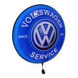 Placa Painel Luminoso Parede Retro 43cm Volkswagen Vw 