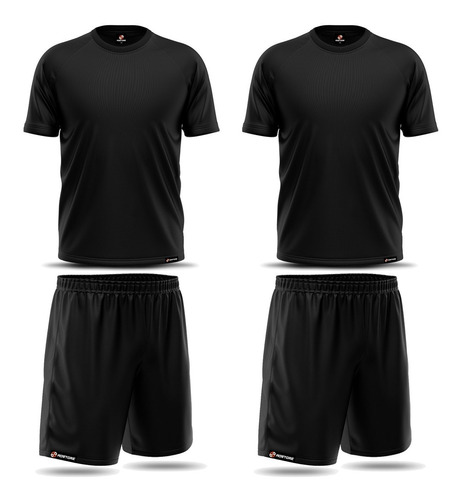 Kit 2 Roupas Camiseta Fitness Masculina Preto Treino Calor 