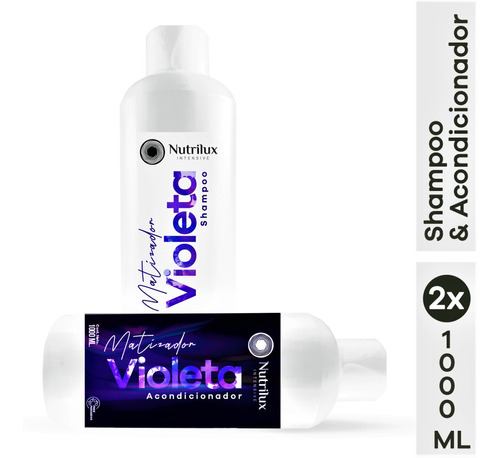 1l Shampoo + 1l Acondicionador Matizador Azul O Violeta