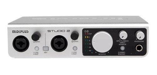 Placa De Sonido Usb Profesional Midiplus Studio 2 192 Khz 24