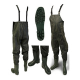 Wader De Pesca Albatros Pvc Con Botas Rigidas  Termosellado 