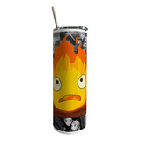 Termo Skinny Tumbler De Calcifer De El Castillo Vagabundo 