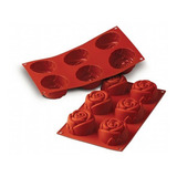 Molde De Silicona Para Rosas Sf077 Silikomart® Color Marrón