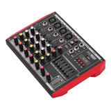 Mesa De Mezclas Para Live Mixer Portátil D6 Bt De 6 Canales