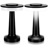 Juego De 2 Lámparas De Mesa Led Portátiles De Metal Con Sens