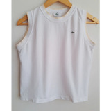 Remera Musculosa Lacoste Mujer Talle 40 Tela Pique Impecable