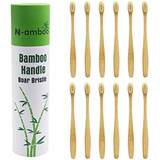 N-amboo Cerdas De Jabalí Cepillo De Dientes De Bambú Natural