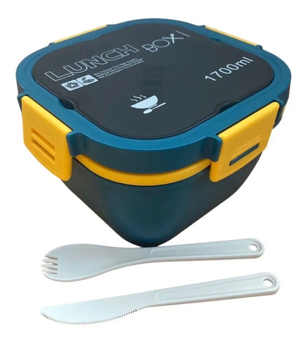 Contenedor Alimentos Fiambrera, Box Lunch, Lonchera 1700ml