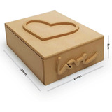 Caja De Madera Love Para Regalo Desayuno Sorpresa Con Tapa 