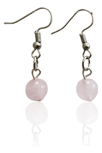 Aretes Cuarzo Rosa Joyeria Natural Calidad