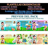 30 Plantillas Credenciales Infantiles Psd Editables