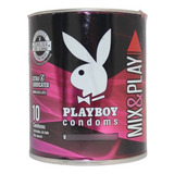 Lata De 10 Condones Playboy 5 Extra Sensible + 5 Texturizado