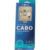 Cabo Carregador Magnético Usb 3 Em 1 Para iPhone E Android