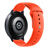 Pulseira Silicone Lisa Encaixe Universal 20mm Todas As Cores Cor Laranja