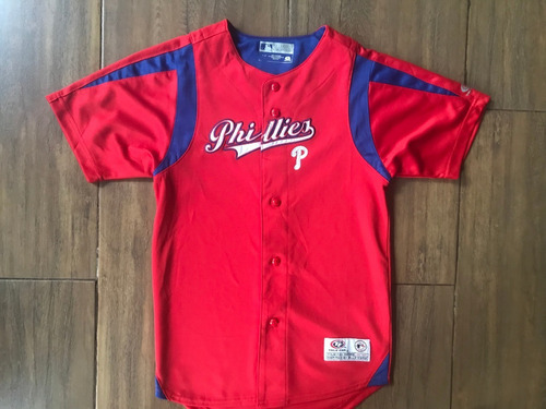 Jersey Beisbol Mlb Phillies Talla Ch 6-8 Años