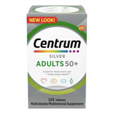 Centrum Silver Men 50+ 125 Tablets Sem Sabor - Importado Usa