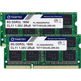 Timetec Kit De 16 Gb (2x8 Gb) Ddr3l/ddr3 1600 Mhz (ddr3l-160