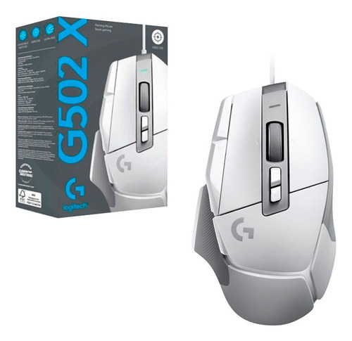 Mouse Gamer Logitech G502 X White Alámbrico