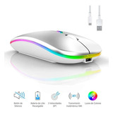 Mouse Ratón Compatible Con Huawei Inalámbrico Plateado