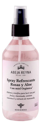 Spray Agua De Rosas Abeja Reyna 250ml Aloe Miel Hialurónico