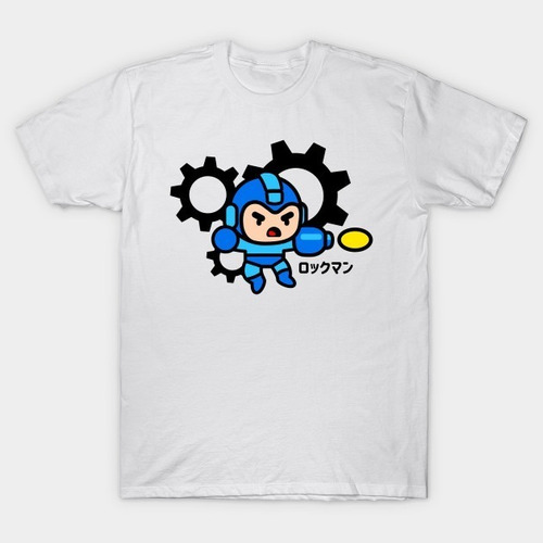 Playera Hombre Megaman Videojuegos Retro Kawaii Chibi