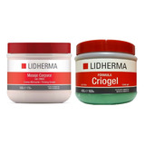 Kit Corporal Flaccidez Crema Con Dmae + Criogel Lidherma