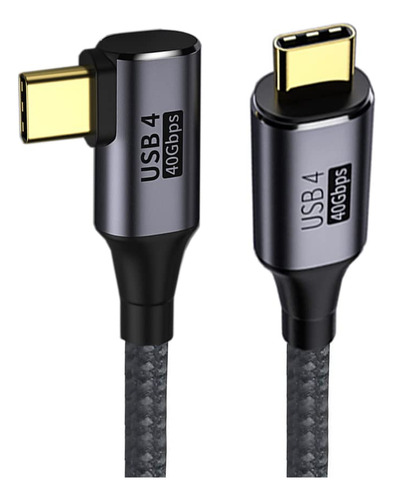 Cable Usb4 Angulado Nfhk De 40 Gbps Con Carga De 100 W Y 8k