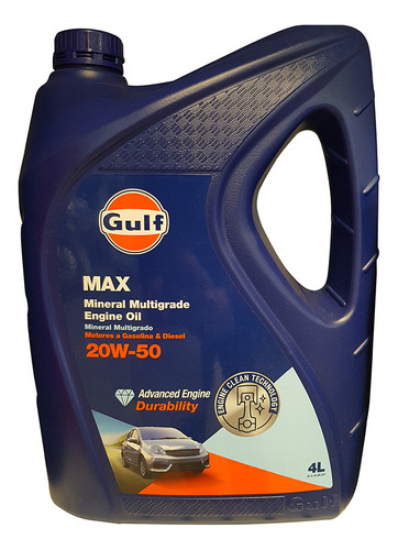 Aceite Para Motor Mineral Gulf Max 20w50  4l