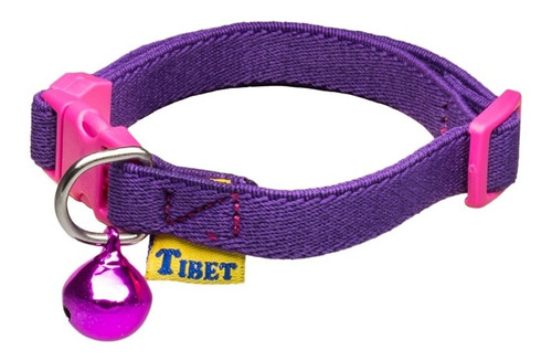 Collar Para Gato Ajustable Elástico Liso Tibet 1/2pgx6a10 Pg