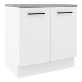 Mueble Inferior De Cocina Madesa Agata 80cm 2 Puertas Blanco