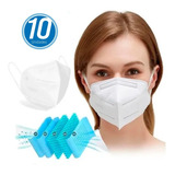 Kit 10 Máscara Respiratória Proteção Pff2 Kn95 Fda Anvisa 
