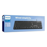 Teclado Qwerty Philips K254 Usb 104 Teclas 1.5m Cable