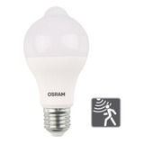 Lámpara Led Osram 9w C/sensor De Movimiento Por E631 Cálida