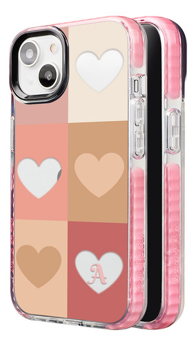 Funda Para iPhone Para Mujer Corazones Con Tu Letra Inicial