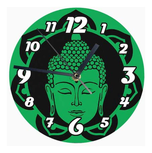 Reloj De Madera Brillante Diseño Buda B29