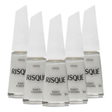 Kit C/ 5 Esmalte Cremoso Risqué Branco Bianco Puríssimo